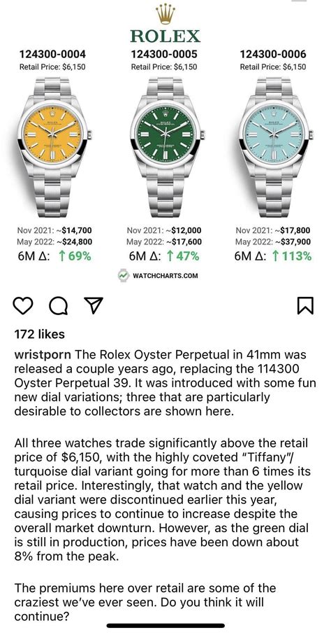 rolex appreciation|rolex watch value chart.